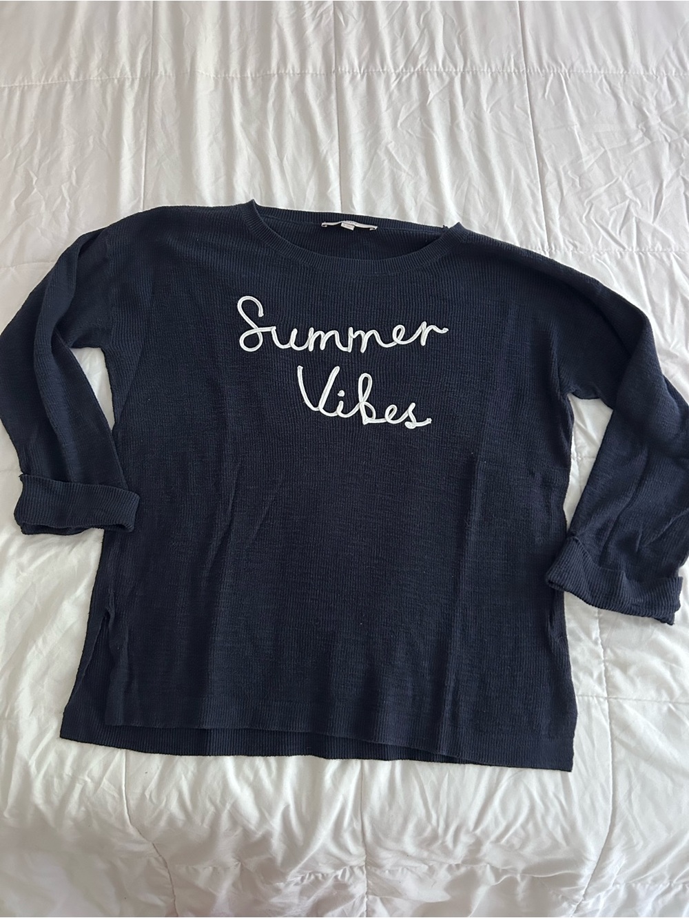 LOFT Size Small Navy Crewneck Sweater